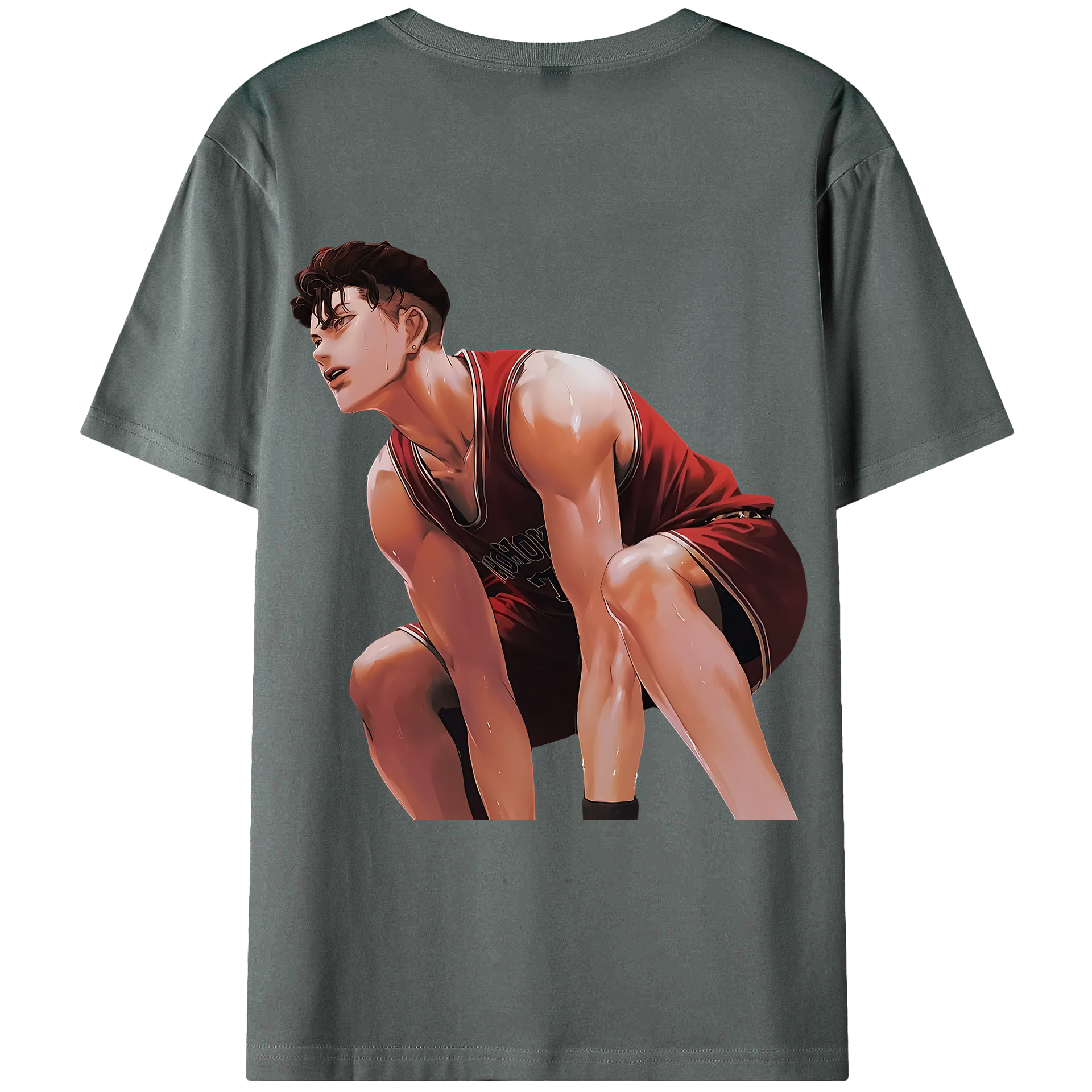 （画像用） SLAM DUNK／スラムダンク 綿100％ メンズ半袖Tシャツ（バックプリント） 通気性
